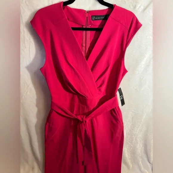 NEW YORK & COMPANY Wrap Belted Jumpsuit - Picture 1 of 5